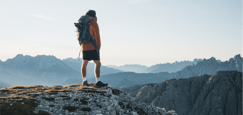 the lone traveller takes in the view